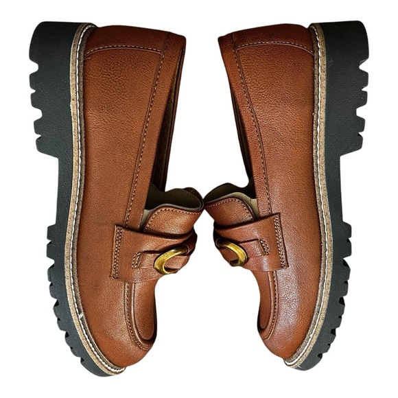 Eurosoft Lola Loafer Women’s Brown Slip On Lug Sole Support Footbed NIB Size 6 - Picture 8 of 10